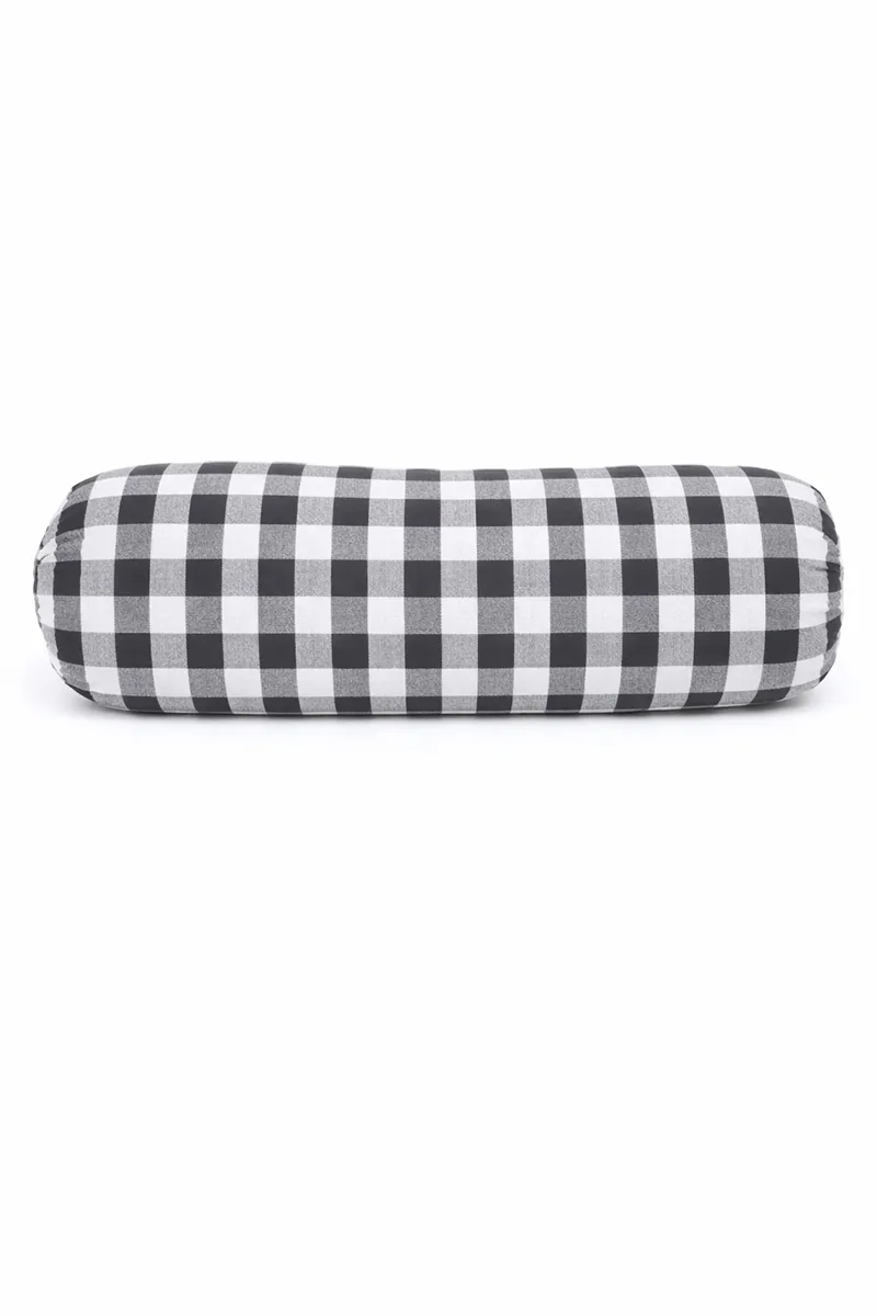 Sky Fab Cotton Buster Checked Print Cushion Cover with Zip Lock 014848COTGREBLA