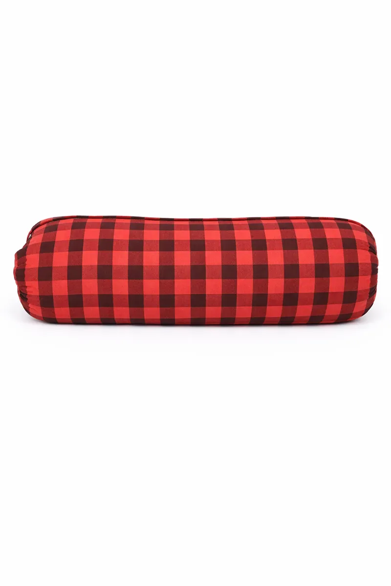 Sky Fab Cotton Buster Checked Print Cushion Cover with Zip Lock 014848COTRUSBLA