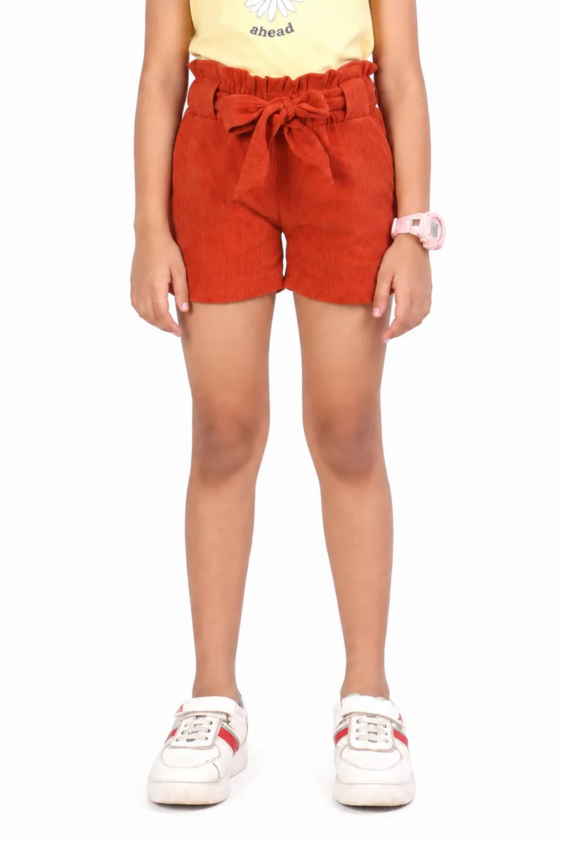 Girl's Corduroy Solid Shorts (4 - 17 Yrs) 014879COR89YRS