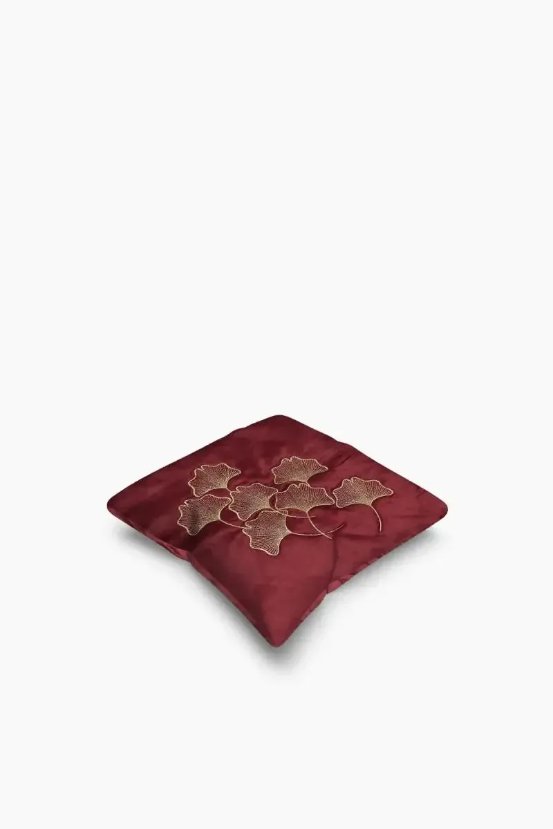 Polyester Floral Printed Cushion Cover - 1 Pc