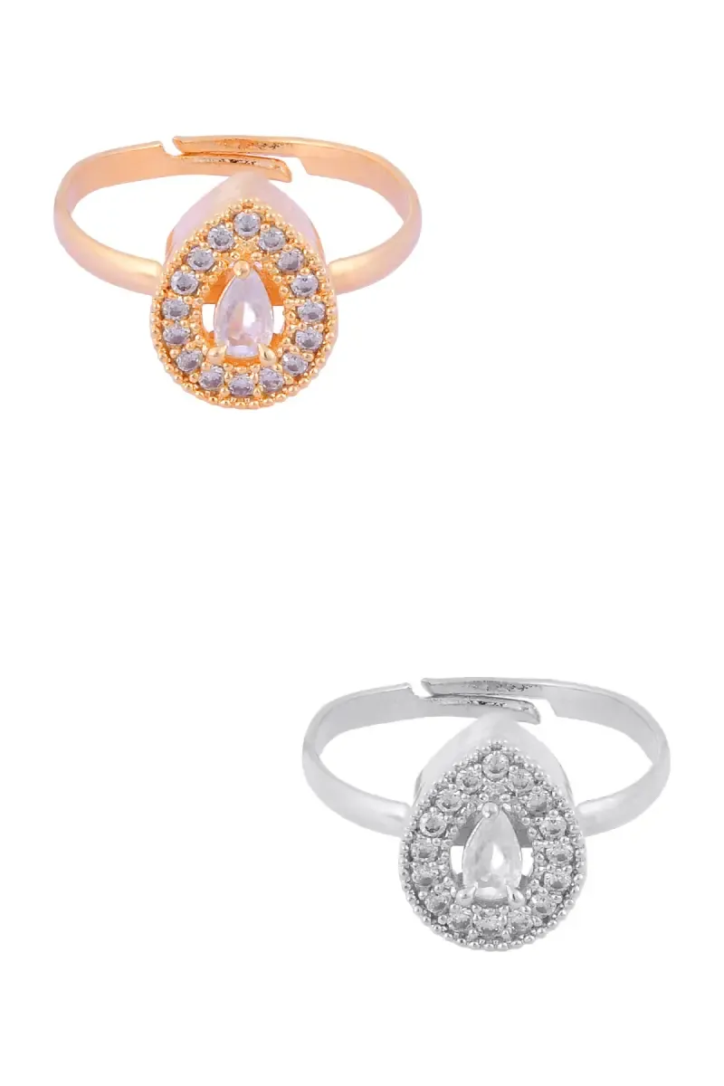 Adjustable Drop Shape Rings - Set of 2