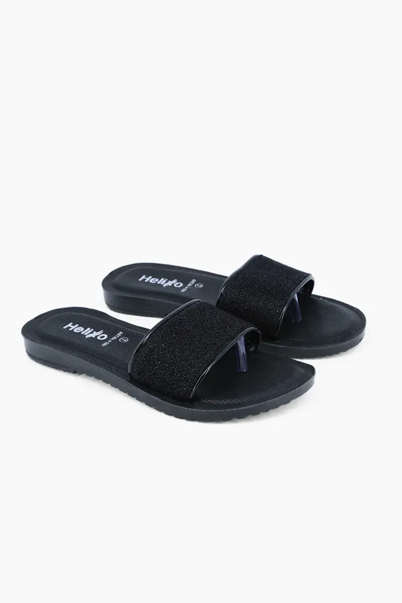 Comfortable Flat Slides for Women 0150655BLA