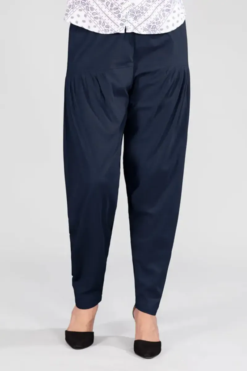 Cotton Solid Patiala Pant for Women 015104NAVBLUXXL2