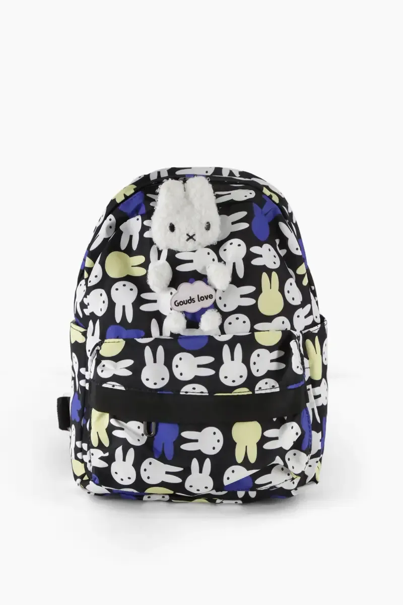 Rabbit Printed Casual Backpack for Girls