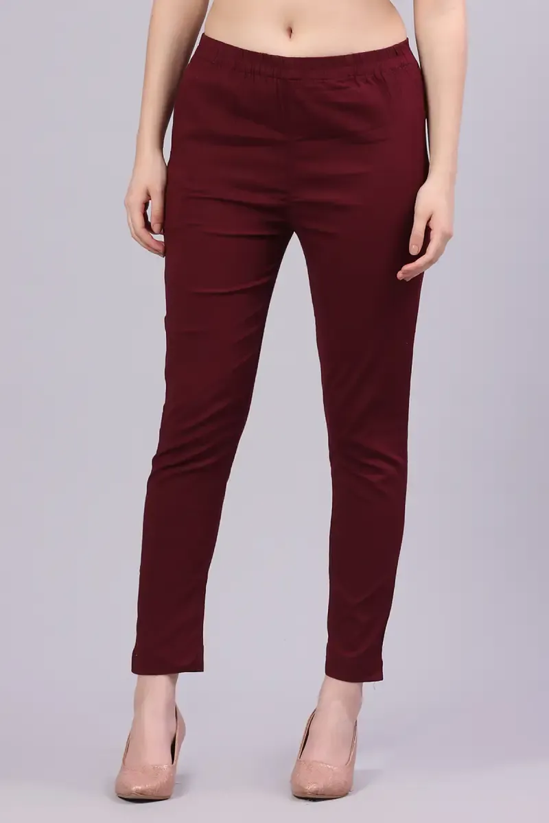 Cotton Blend Solid Kurti Pant for Women 015117XXLWIN