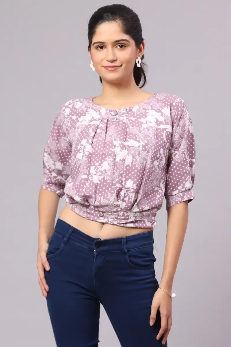 Georgette All Over Printed Top for Women