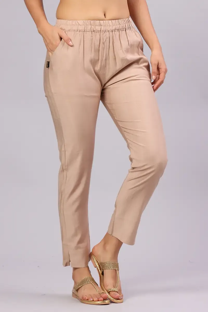 Polyester Solid Kurti Pant for Women 0151783XLCHI