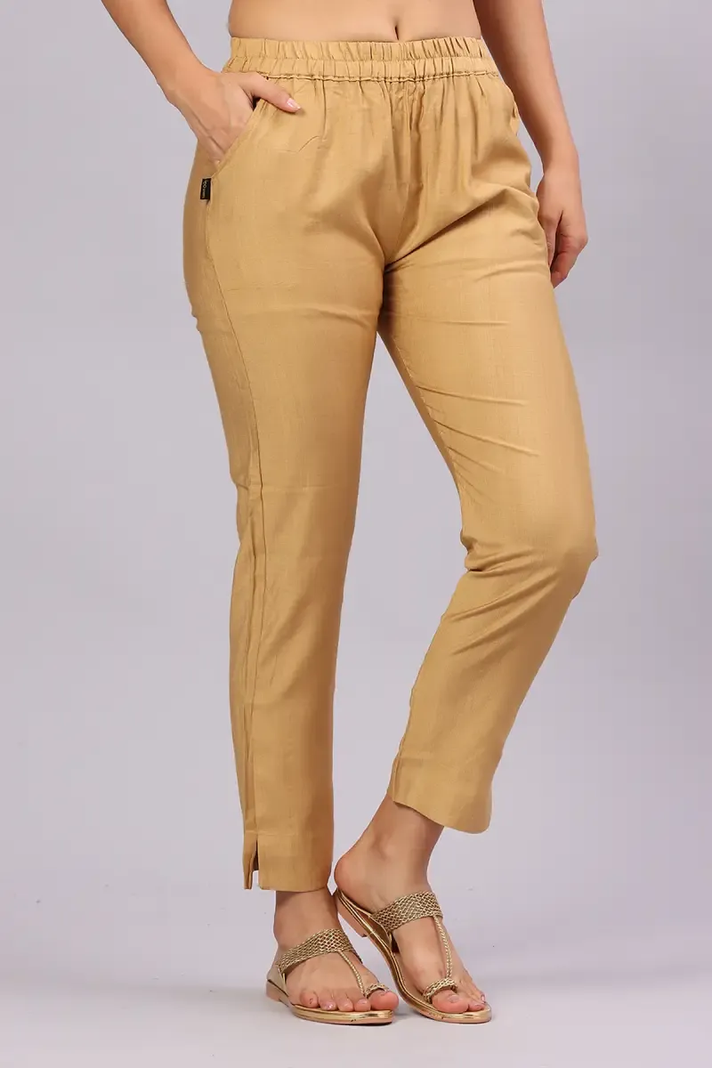 Polyester Solid Kurti Pant for Women 015178XLDARFAW2