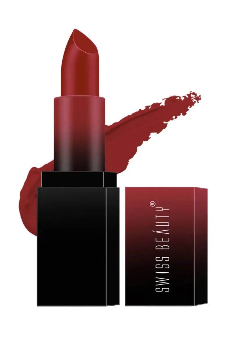 Swiss Beauty HD Matte Pigmented Lipstick - 3.5gm (Pop Red 11)  015229POPRED113.5GM