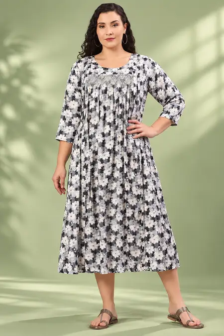Cotton Print Maternity Feeding Kurti for Women - Plus Size