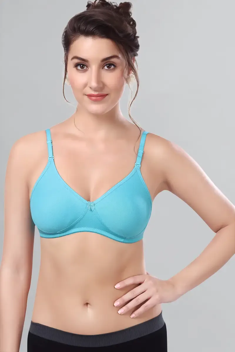 Cotton Non Padded Full Coverage Bra for Women 015259AQU34