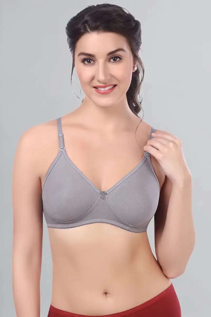 Cotton Non Padded Full Coverage Bra for Women 015259STEGRE30