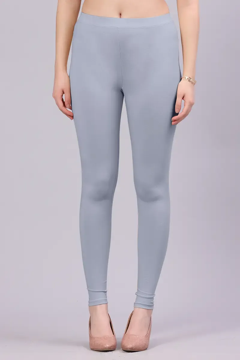Cotton Lycra Solid Leggings for Women 015288XLGRE