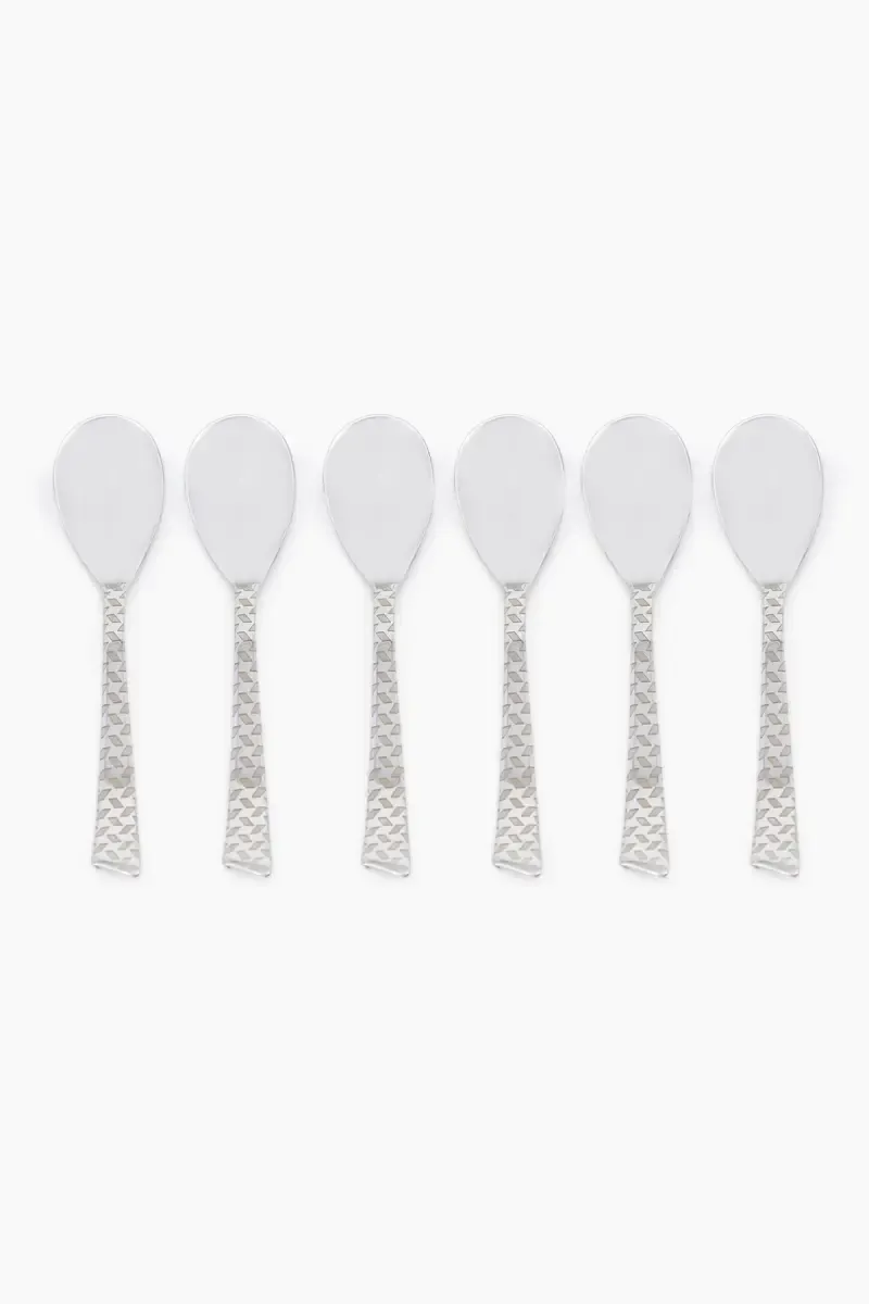 Prabha Stainless Steel Pyramid Coffee Spoon Set - 12cm
