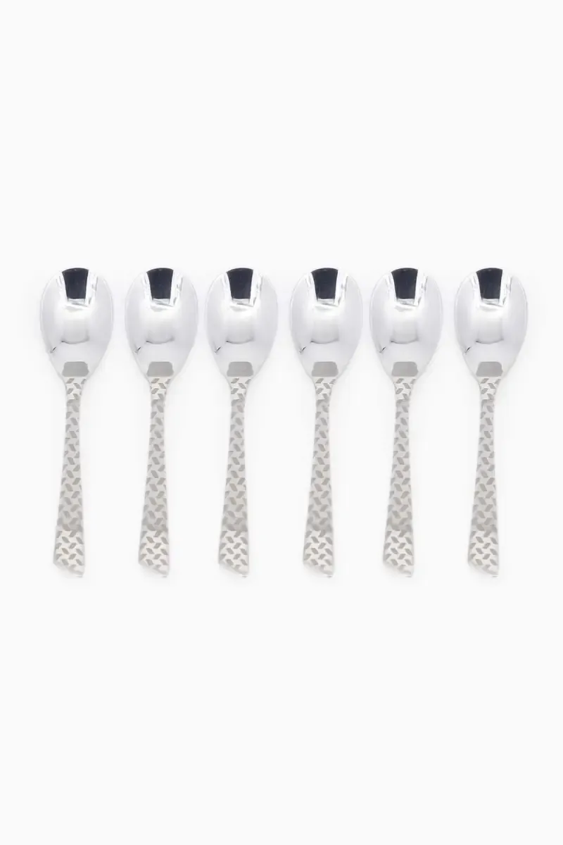 Prabha Stainless Steel Pyramid Tea Spoon Set - 14cm