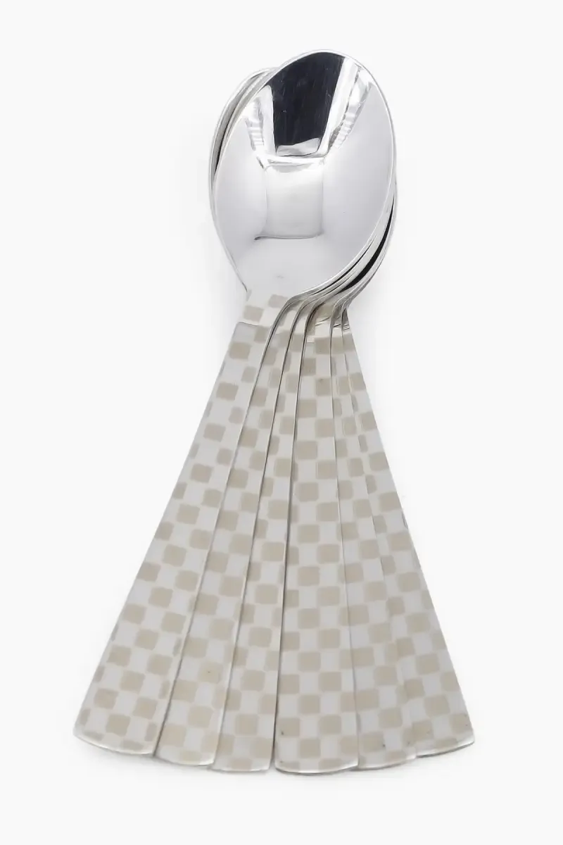 Prabha Stainless Steel Camry Tea Spoon Set - 14cm