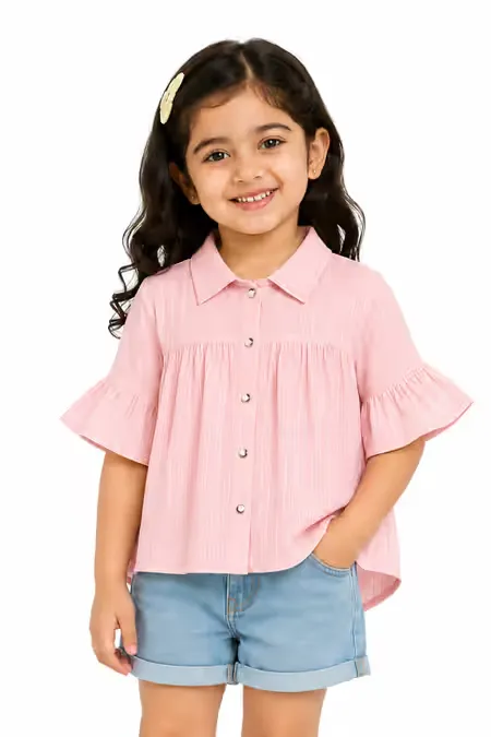 Georgette Striped Tops for Girls 01532589YRSPEA
