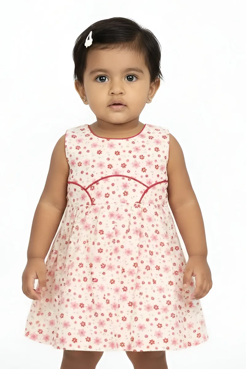 Floral Printed Dress for Baby Girl 015340RED612