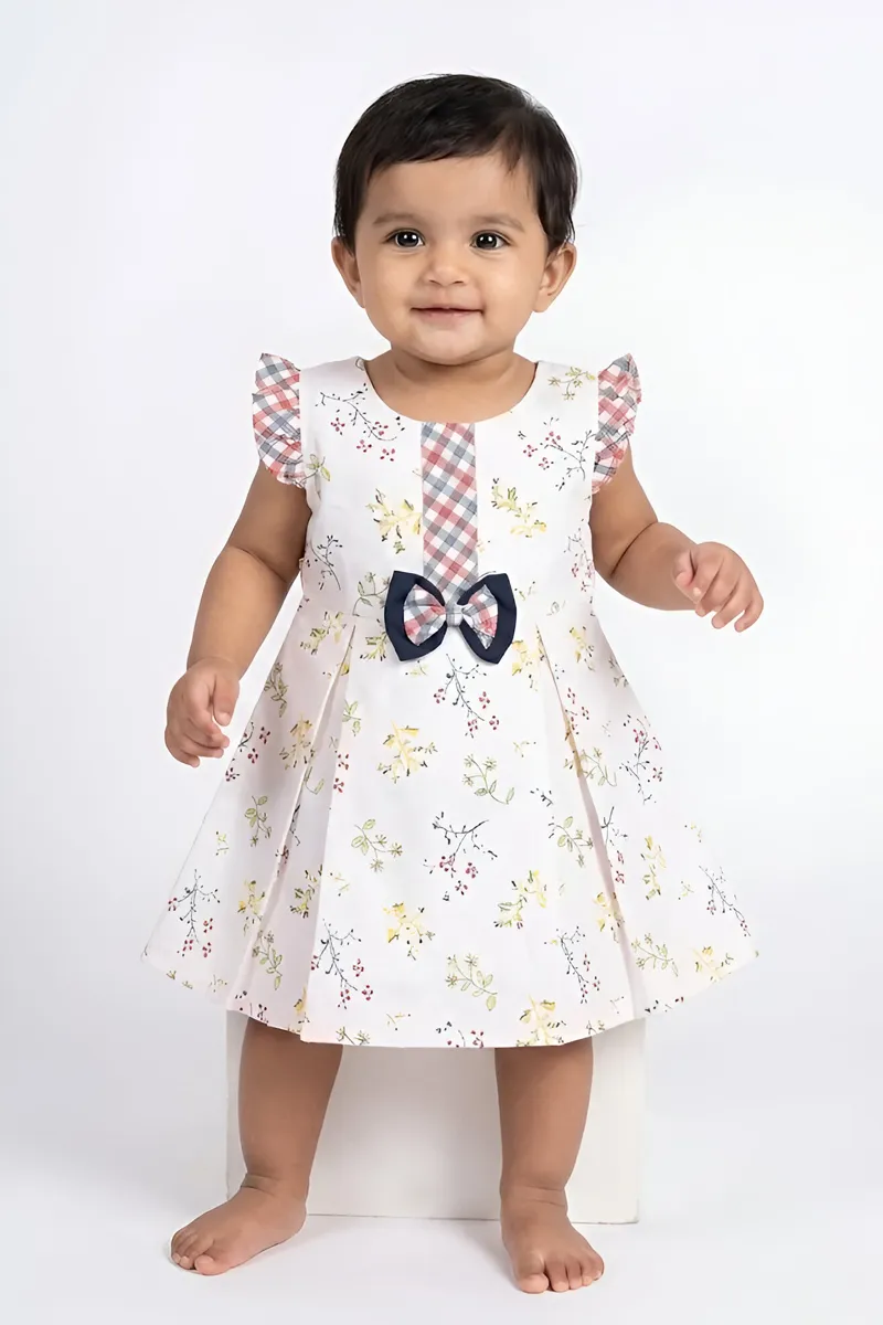 Baby Girl's Cotton Printed Frock 015345LIGPIN612
