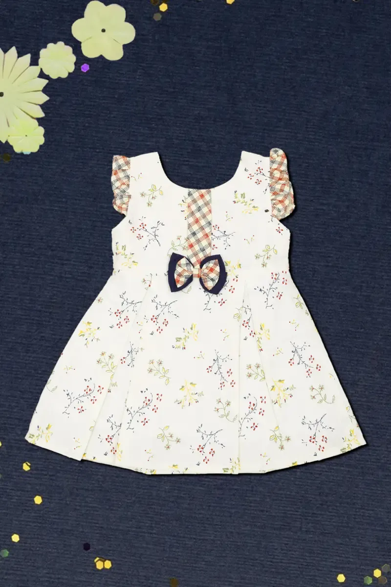 Baby Girl's Cotton Printed Frock  015345YEL612