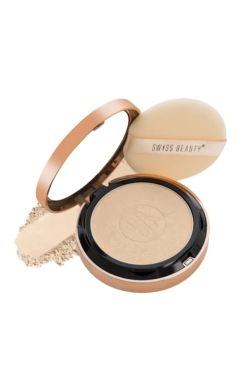 Swiss Beauty Silky And Smooth Powder With SPF-15 - 6.5g (Natural) 