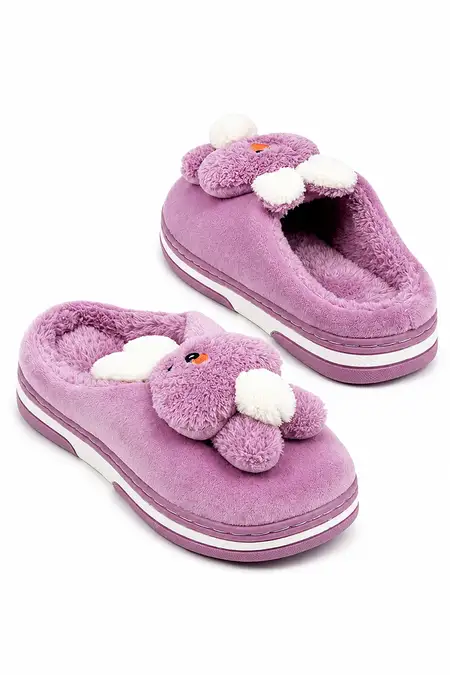 Slip-On Winter Bedroom Slippers for kids