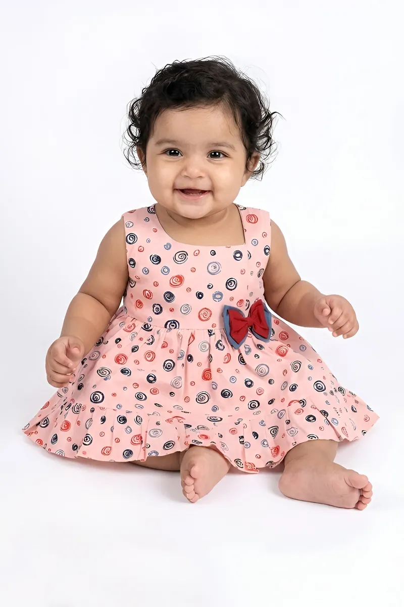 Just Born Baby Girl's Printed Frock 015666PEA06M