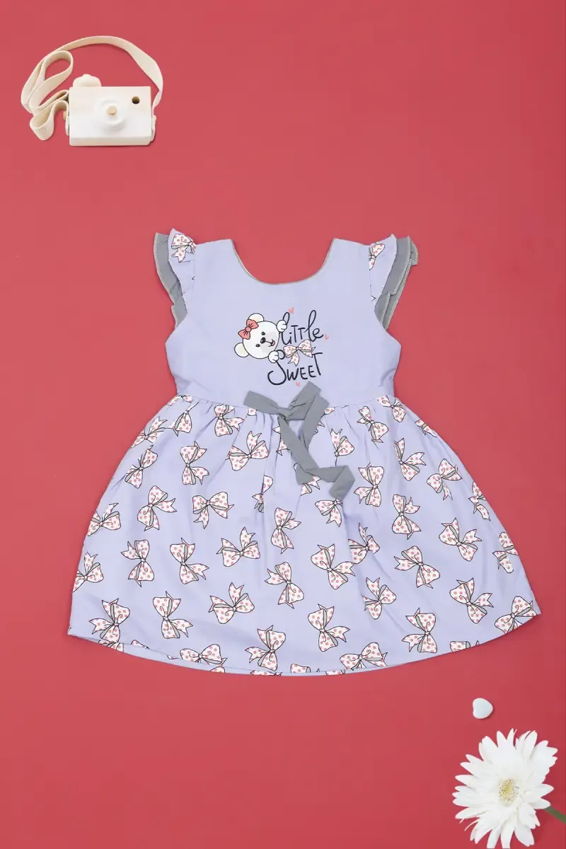 Conversational Print Frock for Baby Girl