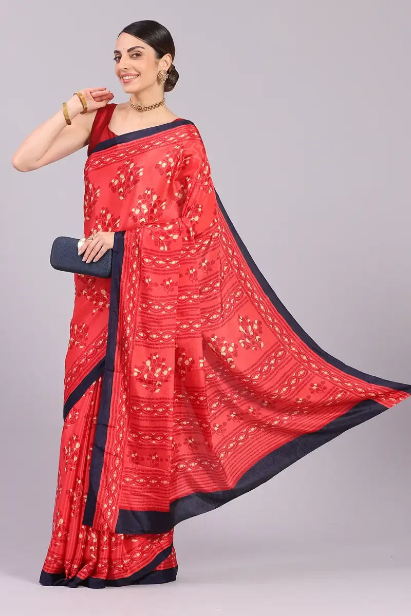 Crepe Printed Saree for Women