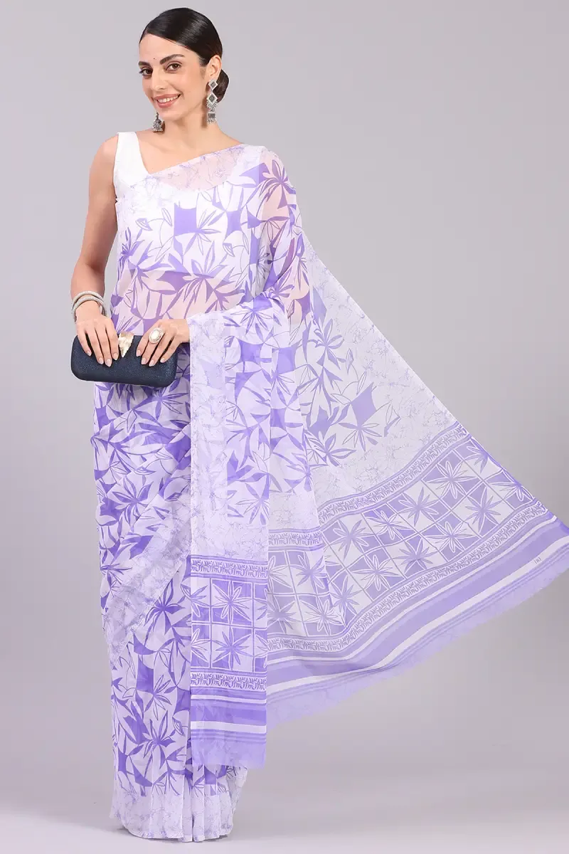 Georgette Printed Saree for Women