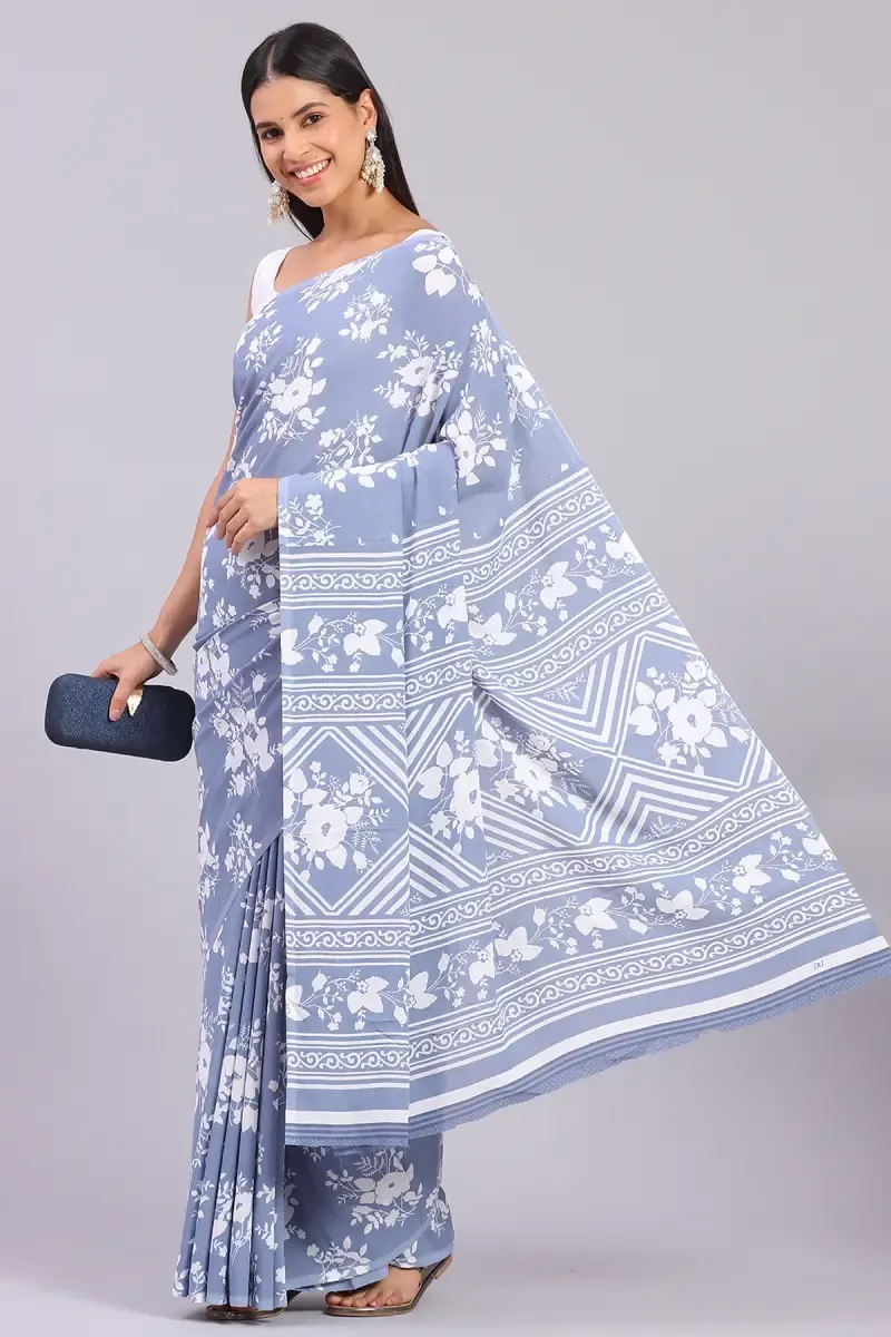 Georgette Printed Saree for Women