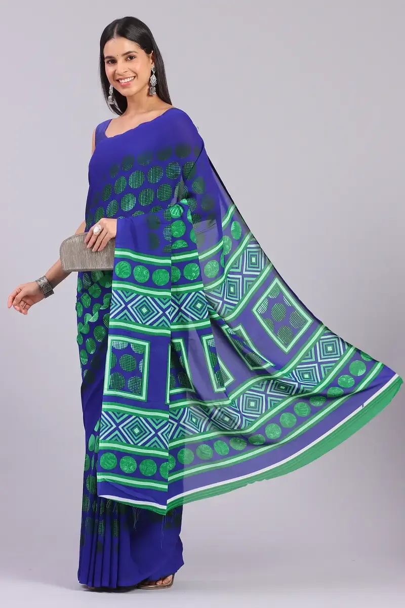 Georgette Printed Saree for Women