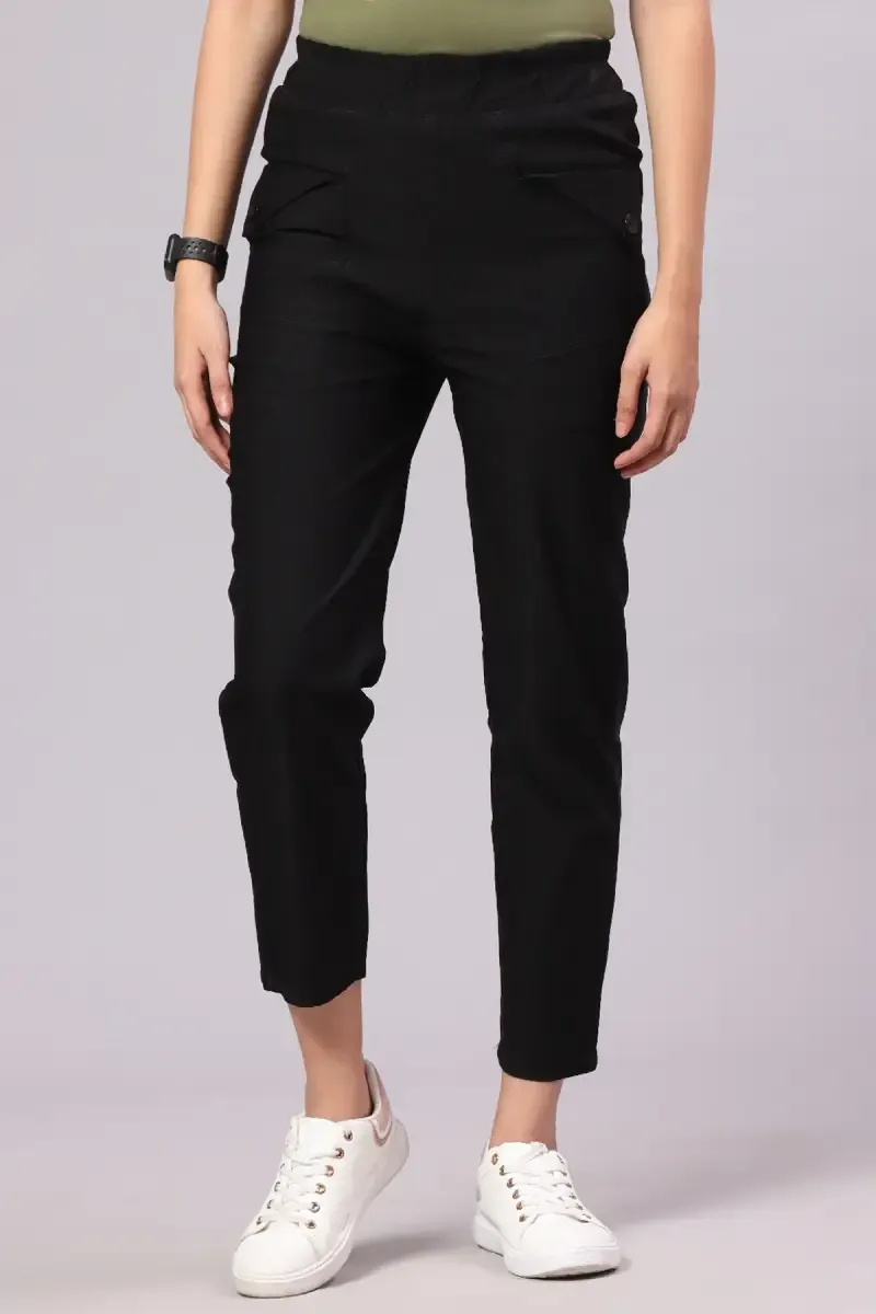 Cotton Lycra Solid Jeggings for Women
