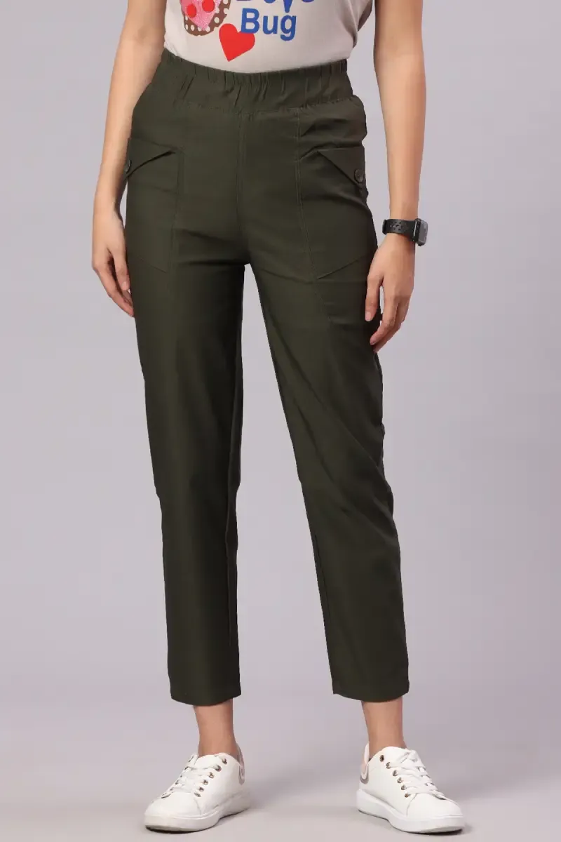 Cotton Lycra Solid Jeggings for Women