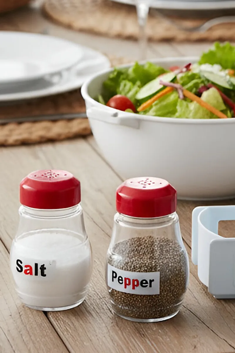 Liza Plastic Salt And Pepper Dispenser Sprinkler - 130 ml (Each)