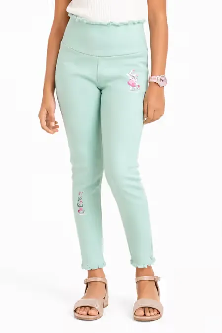 Girl's Denim Solid Jeggings (1 - 10 Yrs)