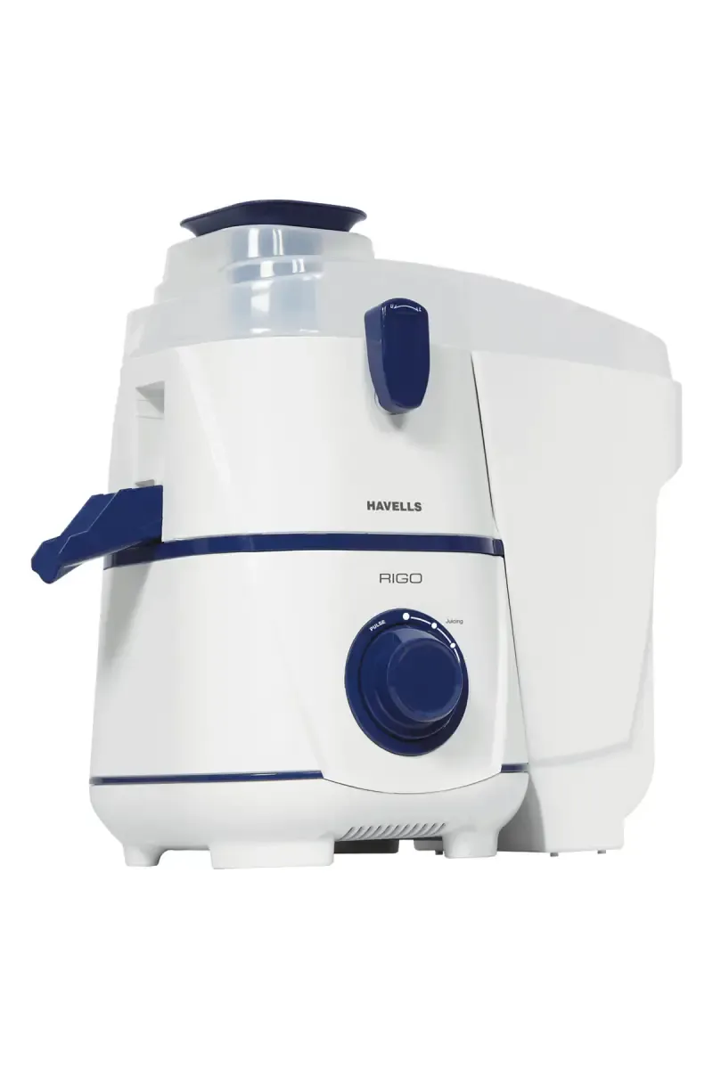 Havells Rigo 500 W Juicer with Powerful Motor (White & Blue)