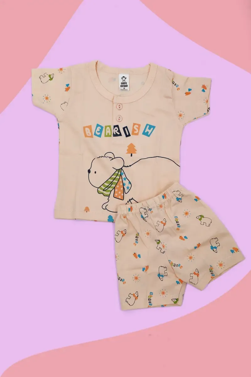 Cotton T-shirt with Shorts Set for Just Born (2-Pcs Set) 015850PEA36M