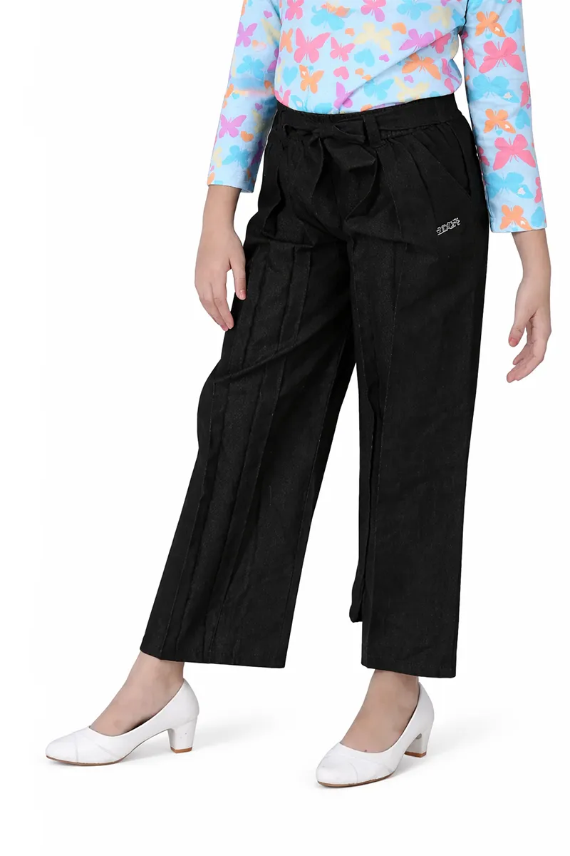Girl's Cotton Blend Solid Palazzo (1 - 18 Yrs) 015885BLA34YRS