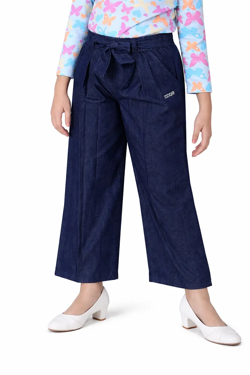 Girl's Cotton Blend Solid Palazzo (1 - 18 Yrs)