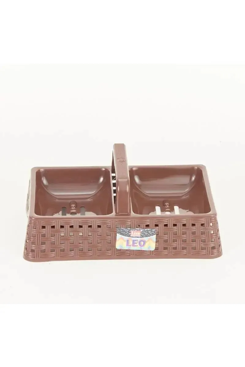 Liza Plastic 2 in 1 Soap Dish with Handle - 20 Cm 015893BROPLA