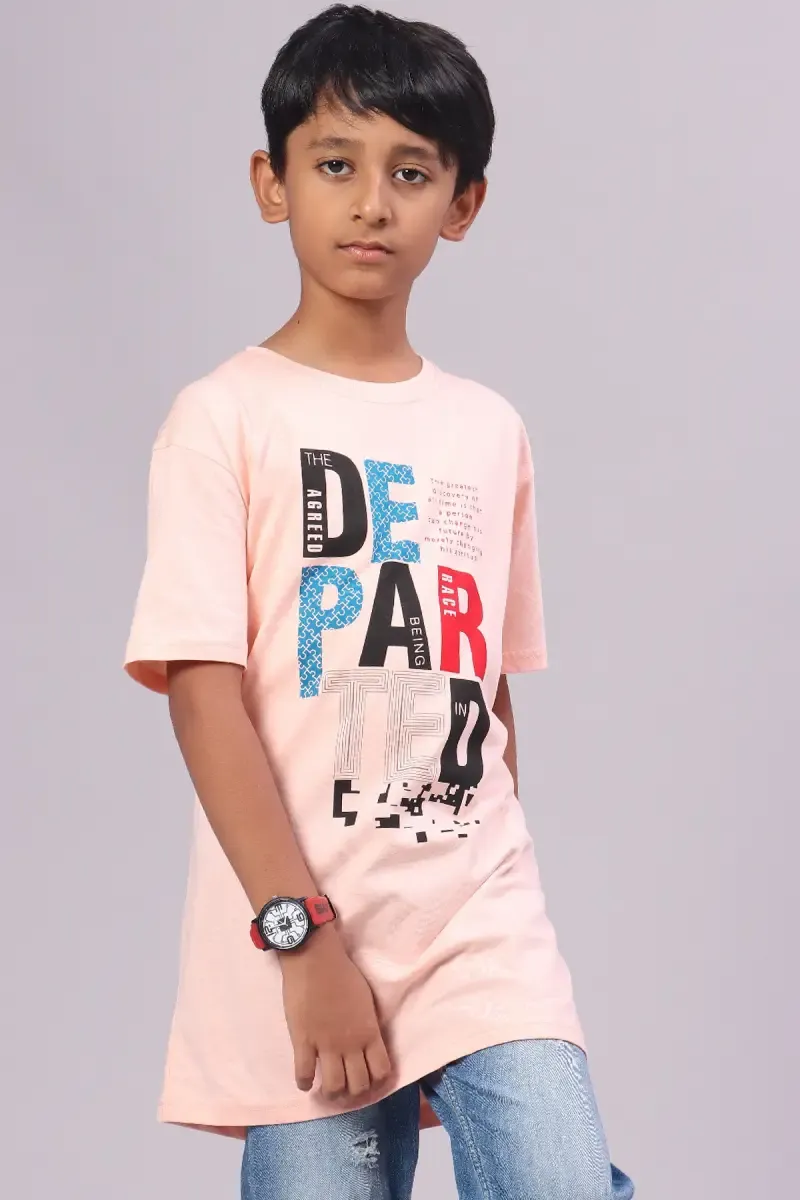 Typographic Print T-shirt for Boy 01602378YRSPEA