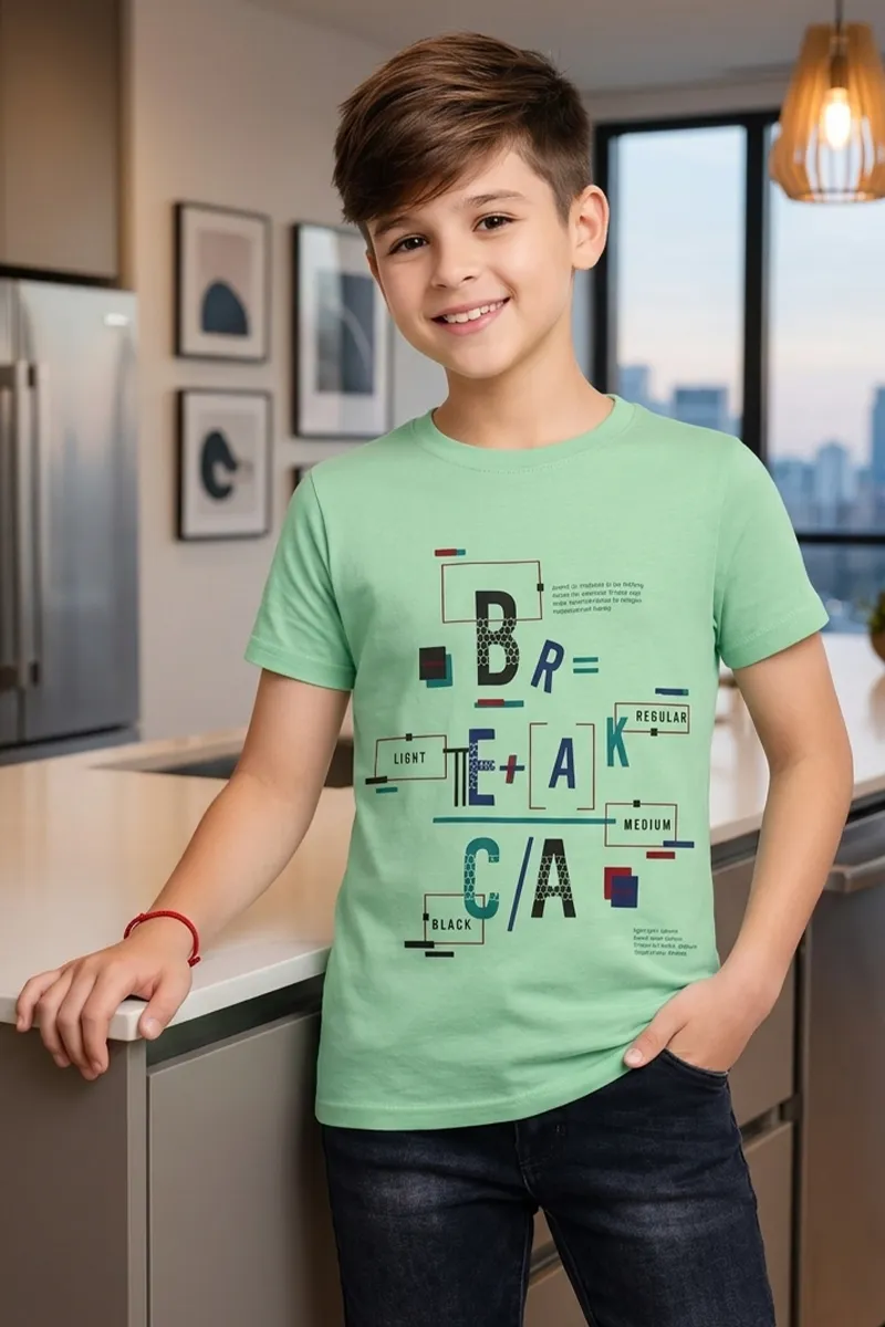 Boy's Typographic Print T-shirt