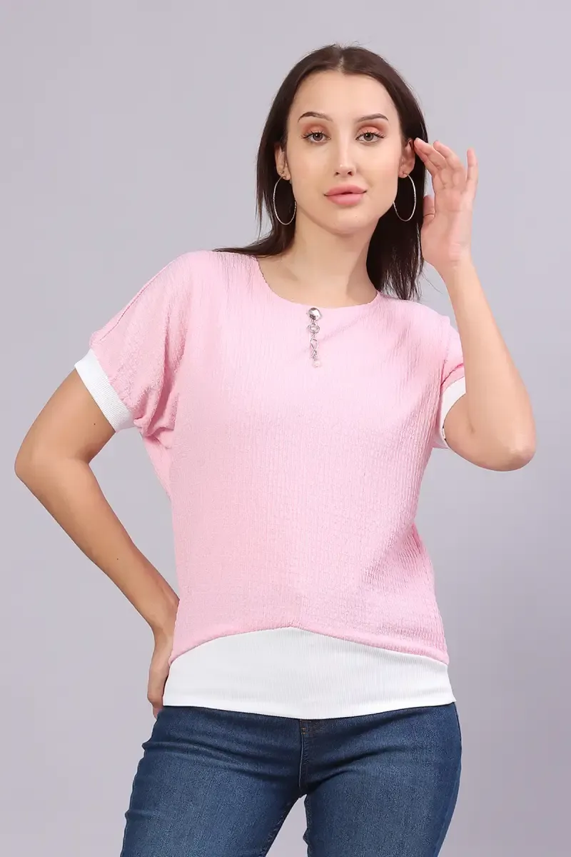 Georgette Solid Western Top for Women