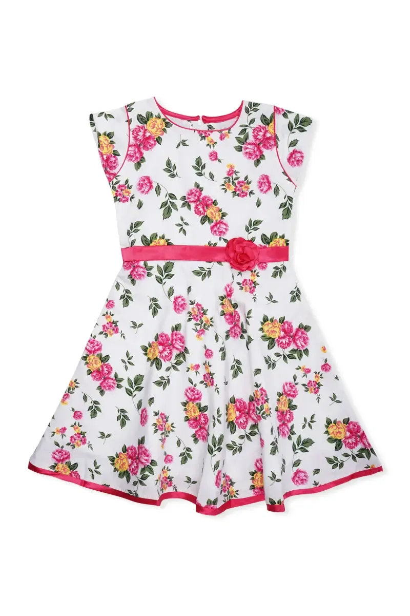 Cotton Floral Printed A-line Frock