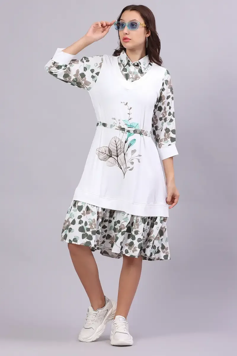 Women's Lycra Floral Print Dress