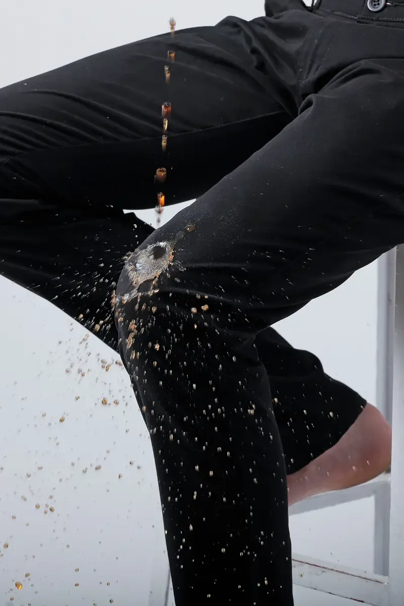 Men Solid - 2 Way Stretch Cotton Stain Proof Pant