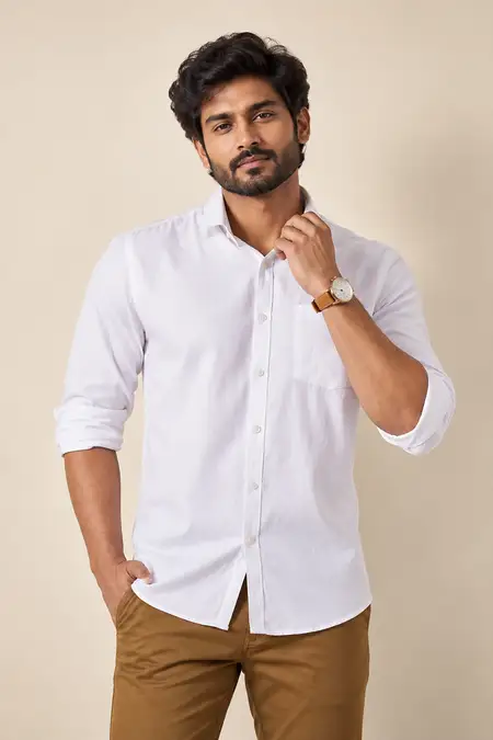 Men's Cotton Slim Fit - Stain Proof Shirt