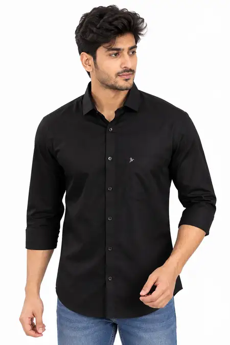 Men Cotton Slim Fit - Stain Proof Shirt 016285BLA44