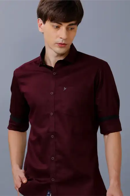Men Cotton Slim Fit - Stain Proof Shirt